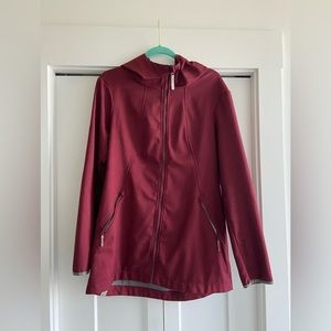 Bench Jacket, Size L, Maroon, Hooded